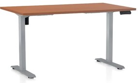 Állítható magasságú asztal OfficeTech B, 120 x 80 cm, szürke alap, cseresznye