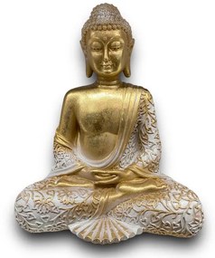 Ülő Buddha Szobor Arany 30 cm