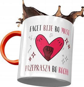 Narancssárga Bögre Vicces Férfi Veri Mert Kell Nyomtatott Fotóval