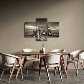 Fekete fehér tigris képe (90x60 cm)