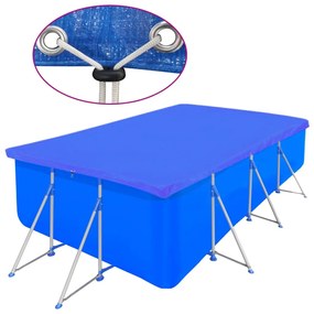 2 db polietilén négyszögletes medencetakaró 90 g/nm 400x207 cm
