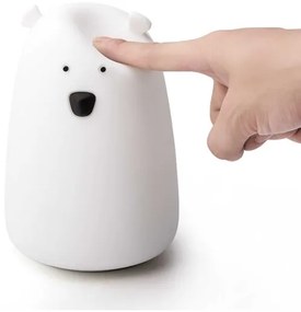 LED RGB gyerek érintős lámpa BEAR LED/0,8W/5V fehér + USB