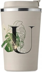 Prémium bézs termo bögre U-betűvel Ursula Kaptár KT_221_b