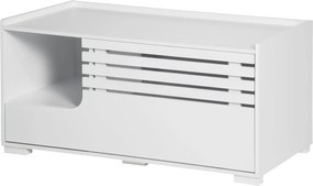 PawHut Macska WC Szekrény Macska Ház Mágneses Ajtó Elválasztóval Macska Alom Tálca Macska Szekrény Asztal Macska Barlang 90 x 48 x 42.5 cm Fehér | Aos