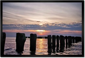 Poszterek keretben 60x40 Hullámtörők a Balti-tengeren