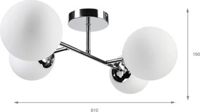 Brilagi - Felületre szerelt csillár MALONY 4xE14/20W/230V fényes króm