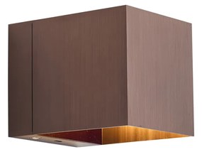 Modern fali lámpa sötét bronz színben, LED-del és érintéses fényerőszabályzóval, újratölthető - Joris