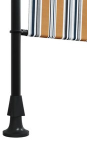 sárga és fehér szövet és acél kültéri roló 120 x 270 cm