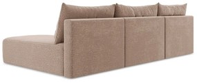 Világosbarna kinyitható-tárolóhelyes sarokkanapé Kalena – Makamii