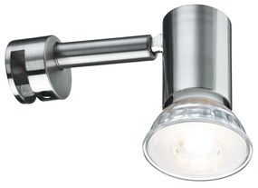 Paulmann 99905 Mirror Simplo fürdőszobai fali lámpa, tükörre erősíthető, szálcsiszolt, 2700K melegfehér, GU10 foglalat, 345 lm, IP20