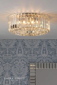 LAURA ASHLEY 3756211-Q FERNHURST Kristály Mennyezeti Lámpa Fehér, Csiszolt Króm G9 IP20