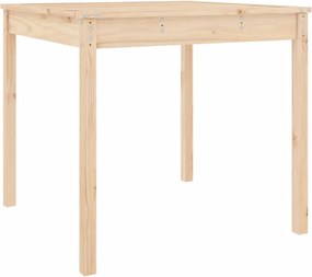 vidaXL tömör fenyőfa kerti asztal 82,5 x 82,5 x 76 cm