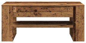 Kávézóasztal Régi Fa 102x55x45 cm Műanyag