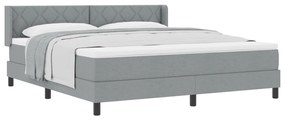 Boxspring Ágy matrac kényelmes, világosszürke színben, 180 x 200 cm-es szövet