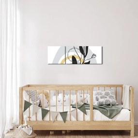 Kép - Virágok vázában N⁰1 (órával) (90x30 cm)