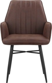 Barna kárpitozott étkezőfotel szett 2 db-os Anzo – Støraa