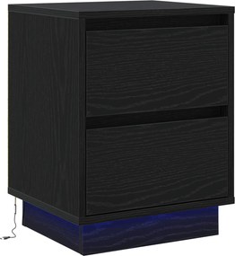 vidaXL Éjjeliszekrény fiókkal Fekete tölgy 39 x 34,5 x 50 cm Faanyag