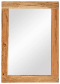 tömör akácfa és üveg tükör 70 x 50 cm