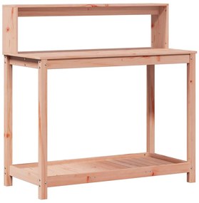 tömör duglászfenyő ültetőasztal polcokkal 108 x 50 x 109,5 cm