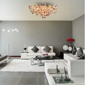 Kristály felületre szerelhető csillár 12xG9/40W/230V színes