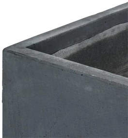 Solidflor, antracit, virágcserép, virág konténer, 79,5x38x38 cm, fiberton