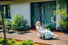 Bézs KOLUMBIA függőfotel fekete állvánnyal