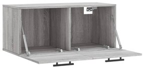vidaXL szürke sonoma színű szerelt fa faliszekrény 80 x 36,5 x 35 cm