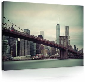 Vászonkép, Brooklyn Bridge 80x60 cm méretben