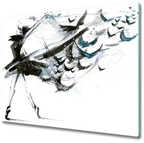 Üveg vágódeszka balerina 60x52 cm