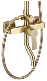 REA-P7841 - ARGUS zuhanyszett csapteleppel, szálcsiszolt arany