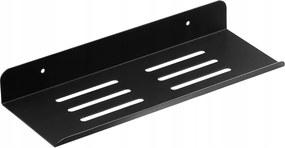 Fém Fürdőszobai Zuhany Akasztós Polc Fúrás Nélkül Fekete 30cm