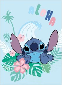 Disney Lilo és Stitch, A csillagkutya Aloha coral fleece takaró 100x150cm