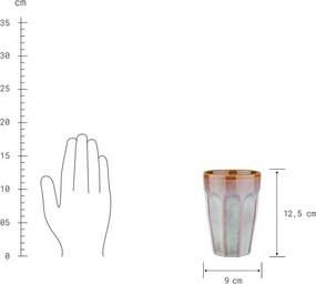 BERGAMO Latte Macchiato bögre 330ml, szürke-barna