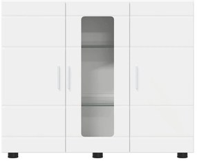 Széf polcokkal tárolóval Fehér 55.5 x 29 x 100 cm Faanyag