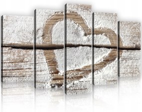 Vászonkép 100x60 Szív a fán meleg hangulat szerelem rusztikus dekoráció