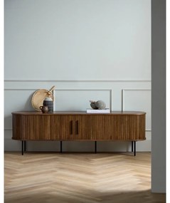 Barna TV-állvány tölgyfa dekorral 180x56x45 cm Nola – Unique Furniture