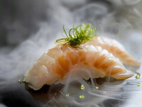 Vászonkép Canvas Konyha Étel Japán Ázsia Sushi Rizs Hal 80x60