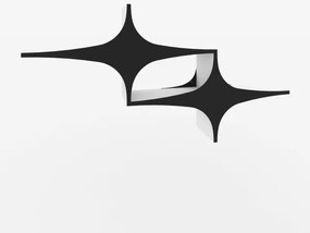 Fali polc SUSEN 69x135 cm fehér/fekete