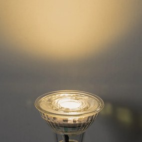 5 darabos GU10 50 mm-es, 3 lépésben dimmelhető Kelvin LED izzókészlet, átlátszó, 4,9 W, 450 lm, 2000-2700 K