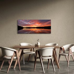 Kép - Naplemente a tó felett (120x50 cm)