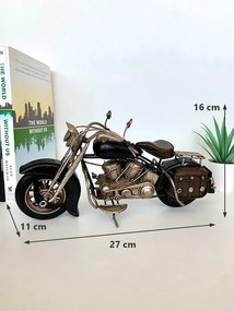 Motor modell - Vintage dekoráció - Fekete - 27 cm