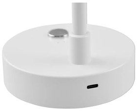 Fehér LED szabályozható asztali lámpa (magasság 28 cm) Lenny – Trio