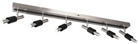 Fekete-ezüstszínű LED spotlámpa 20,5x120 cm Ikaris – Trio Select