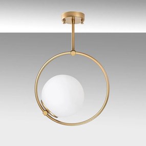 Aranyszínű mennyezeti lámpa üveg búrával 39x26 cm Dolunay – Opviq lights