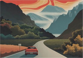 Fotótapéta Flizelin Dekoratív tapéta Hegyi kaland 208x146 Ragasztó