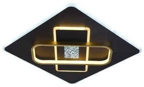 LED Dimmelhető mennyezeti lámpa LED/90W/230V fekete + távirányítás