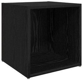 TV Szekrény Szett 8 pcs Fekete tölgy 37 x 35 x 72 cm Faanyag