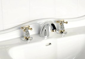 , ANTEA fali csaptelep, felső konzol, króm/arany, 3362