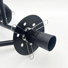 Brilagi - MALIVA felületre szerelhető csillár 3xE14/15W/230V fekete/füstszínű