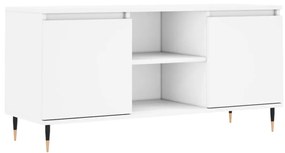 fehér szerelt fa TV-szekrény 104 x 35 x 50 cm